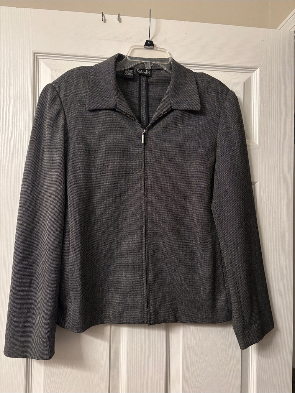 Rafaella Charcoal Zip-Front Blazer